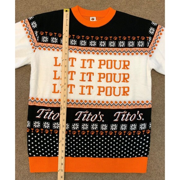 Titos Vodka Ugly Christmas Sweater Mens M Long Sleeve Crew Neck Holiday Knit - Picture 3 of 7